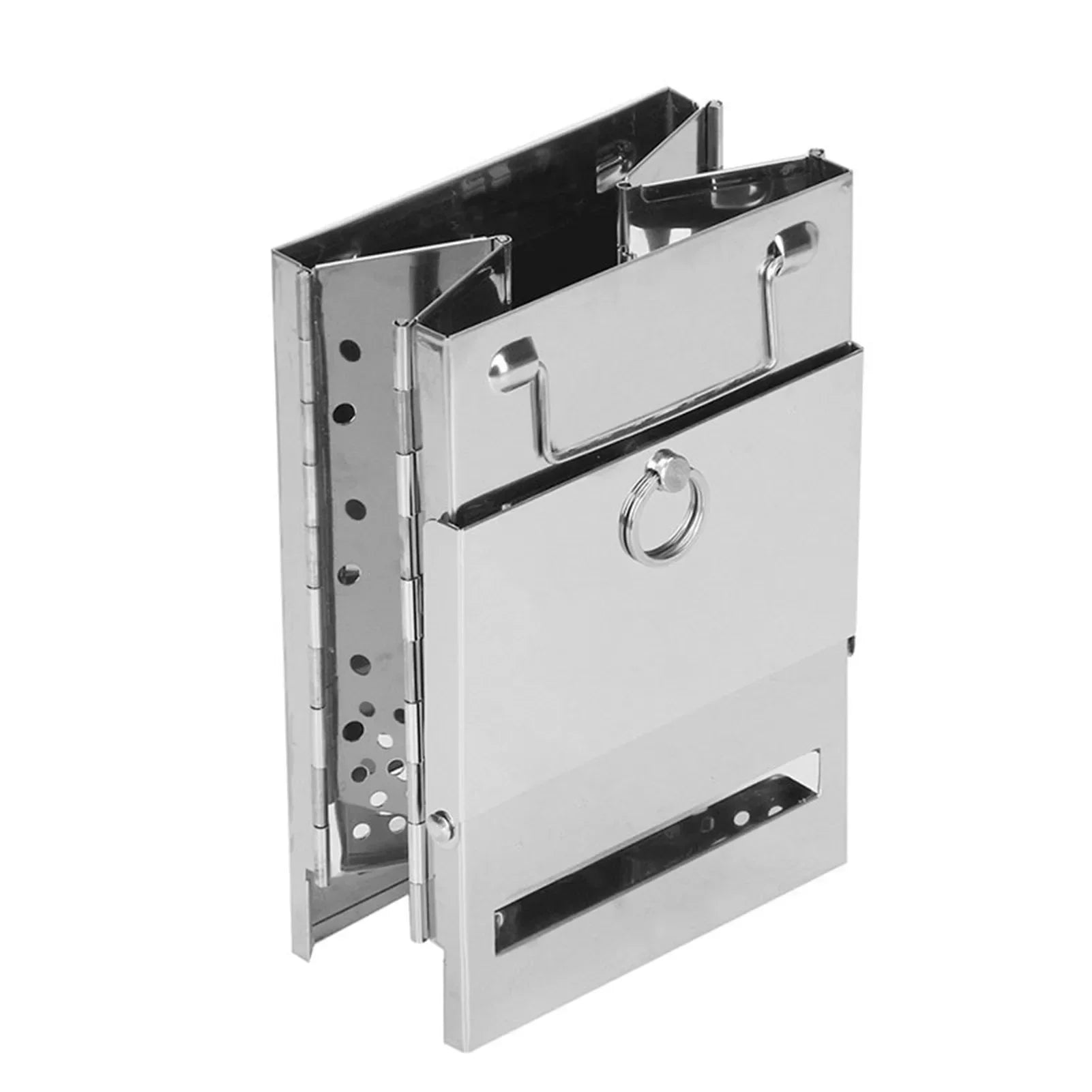 Foldable Stainless Steel Wood Stove Silver-4