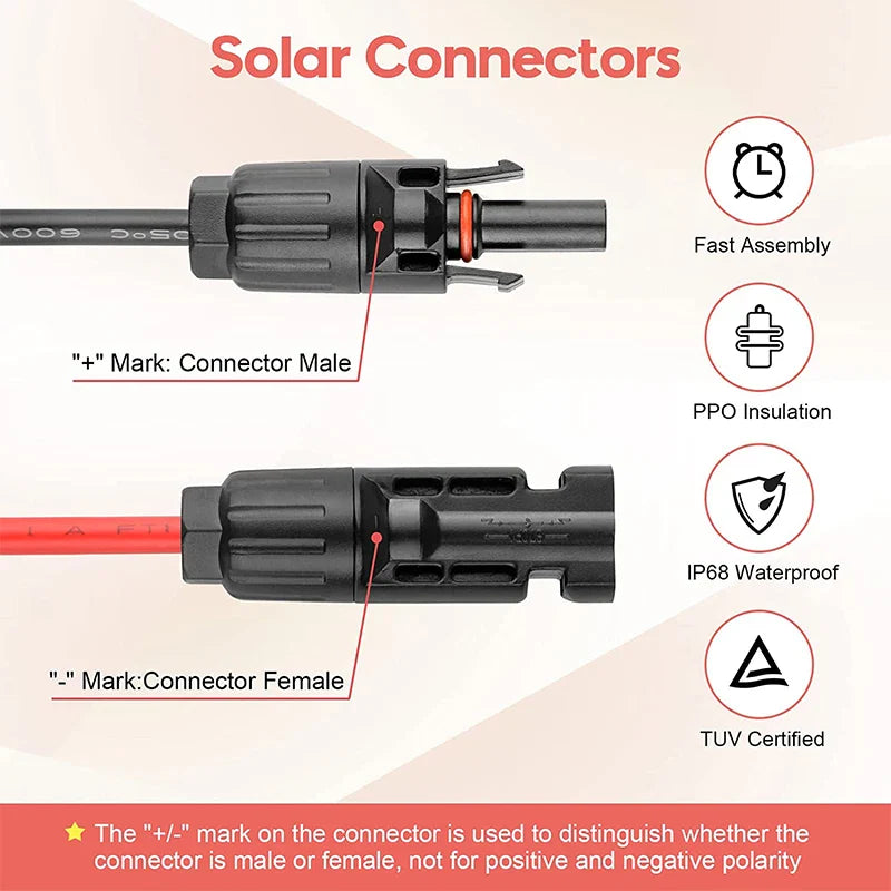 14AWG 5FT Solar Panel Adapter Cable – Works with Anderson Connectors & Portable Solar Generators-2