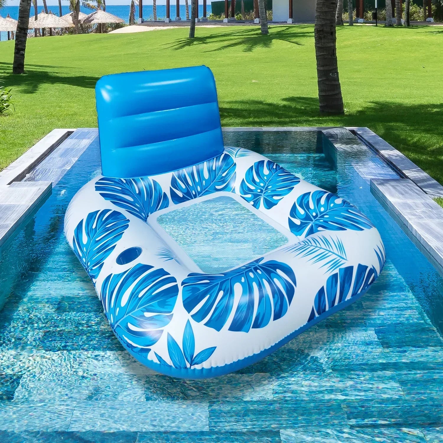 NNEOBA PVC Inflatable Foldable Floating Air Mattress Bed-1