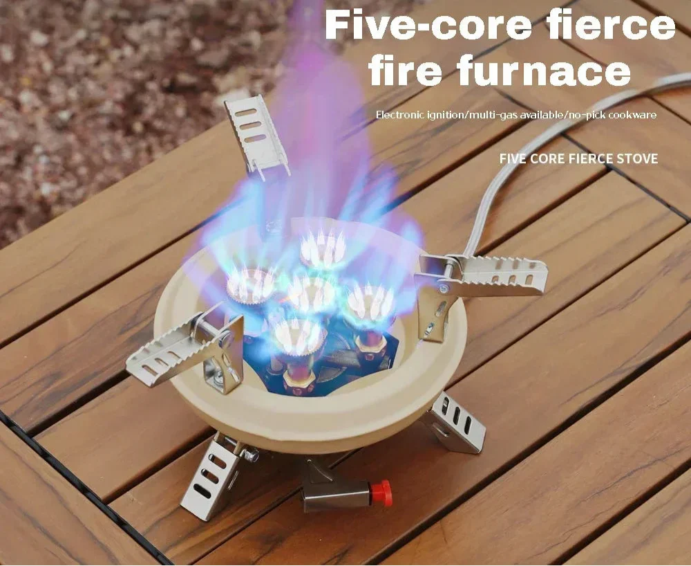 High-Pressure Camping Gas Stove Khaki-1