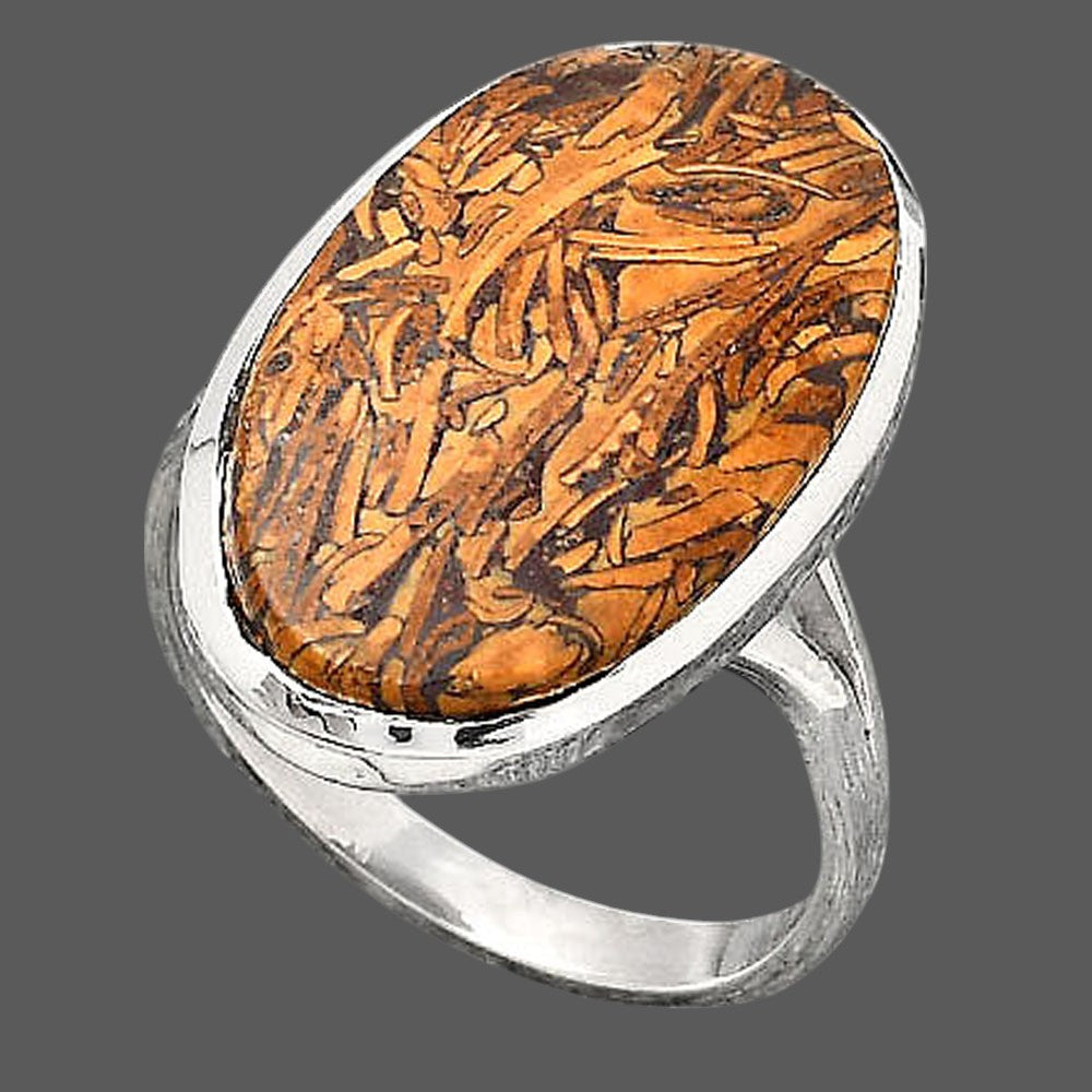 Coquina Fossil Jasper - India Ring size-8.5 R-1005 SDR246727-2