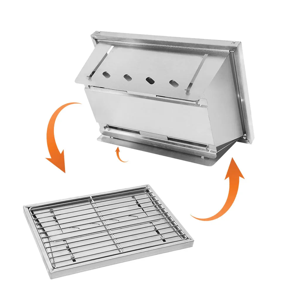 IGT Camping Folding Barbecue Stove Silver-3