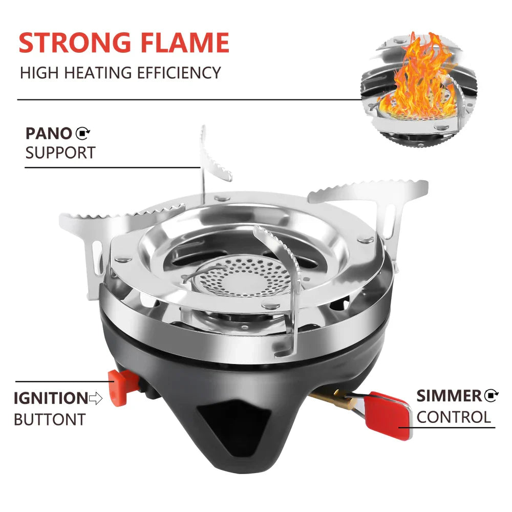 1400ml Heat Exchanger Camping Stove Black-1