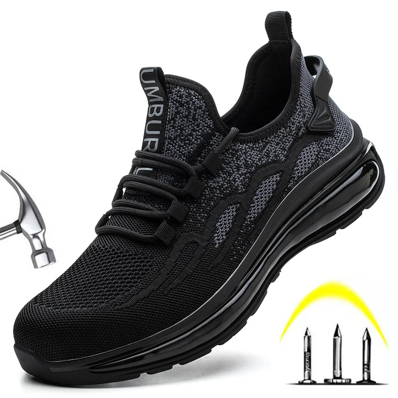 Safety Toe Work Shoes for Men Women (grey)-1
