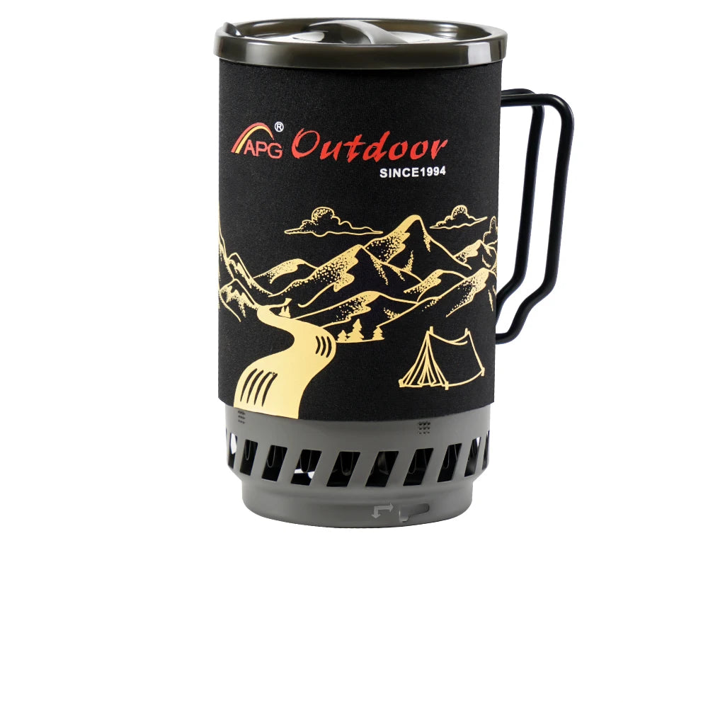 1400ml Heat Exchanger Camping Stove Black-0