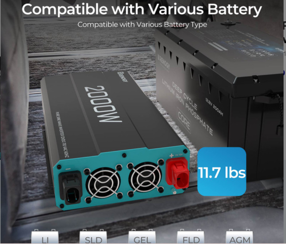 2000W 12V Pure Sine Wave Inverter (New Edition)-1