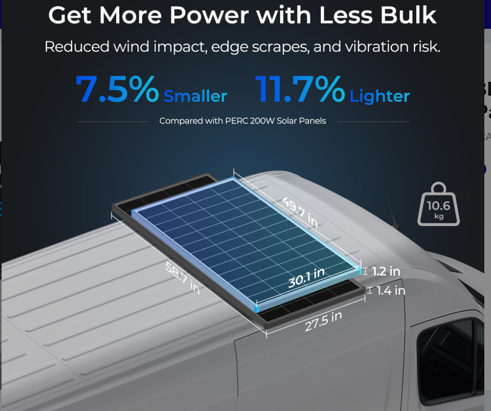 Renogy 16BB N-Type 195 Watt Solar Panel-2