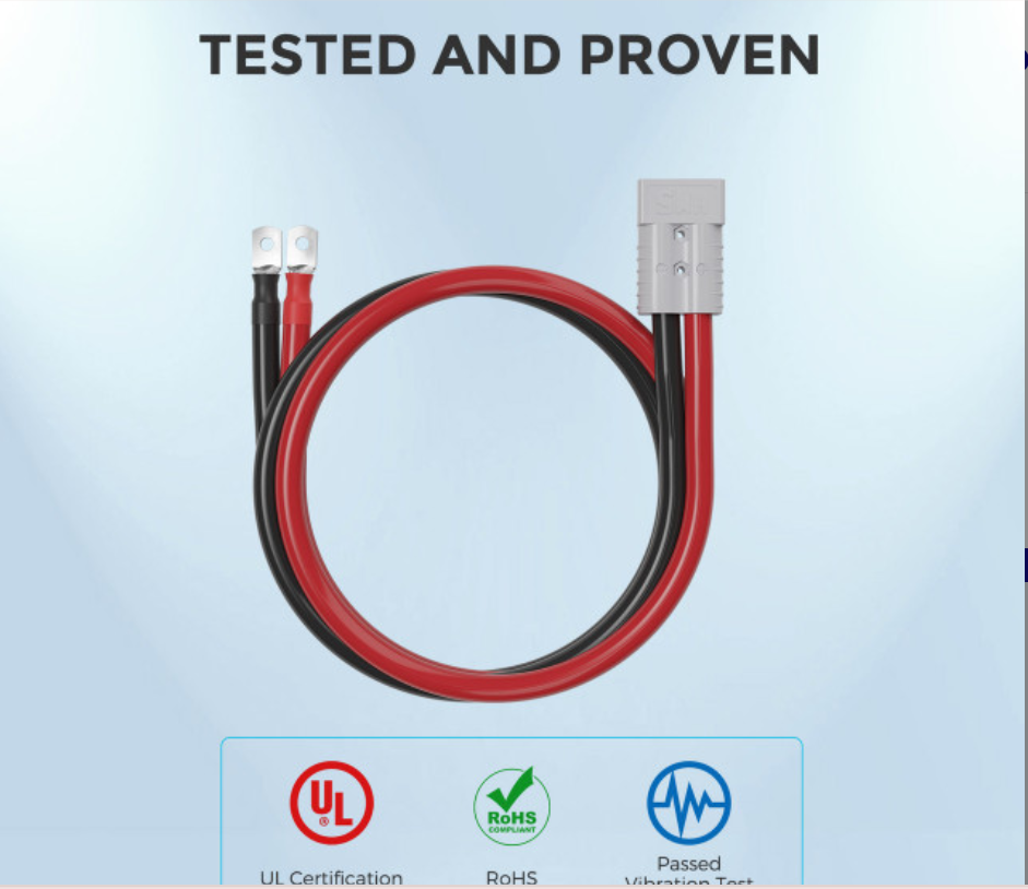 Renogy 10FT 6AWG Anderson Adapter Cable (Anderson PP75 - Ring Lug)-3