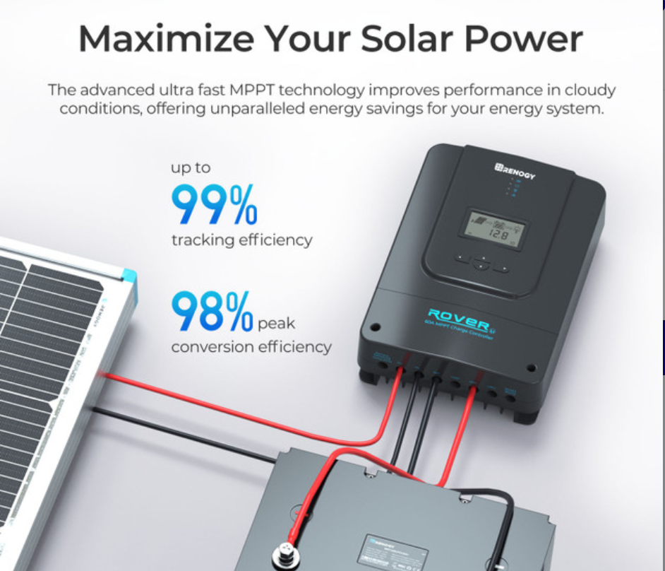 Rover 60Amp MPPT Solar Charge Controller 12V/24V/36V/48V-2