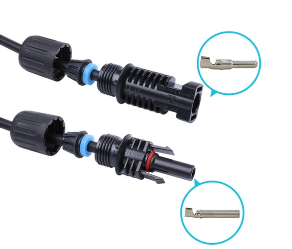 Solar Extension Cables With MC4 Connectors One Pair Red+Black-3