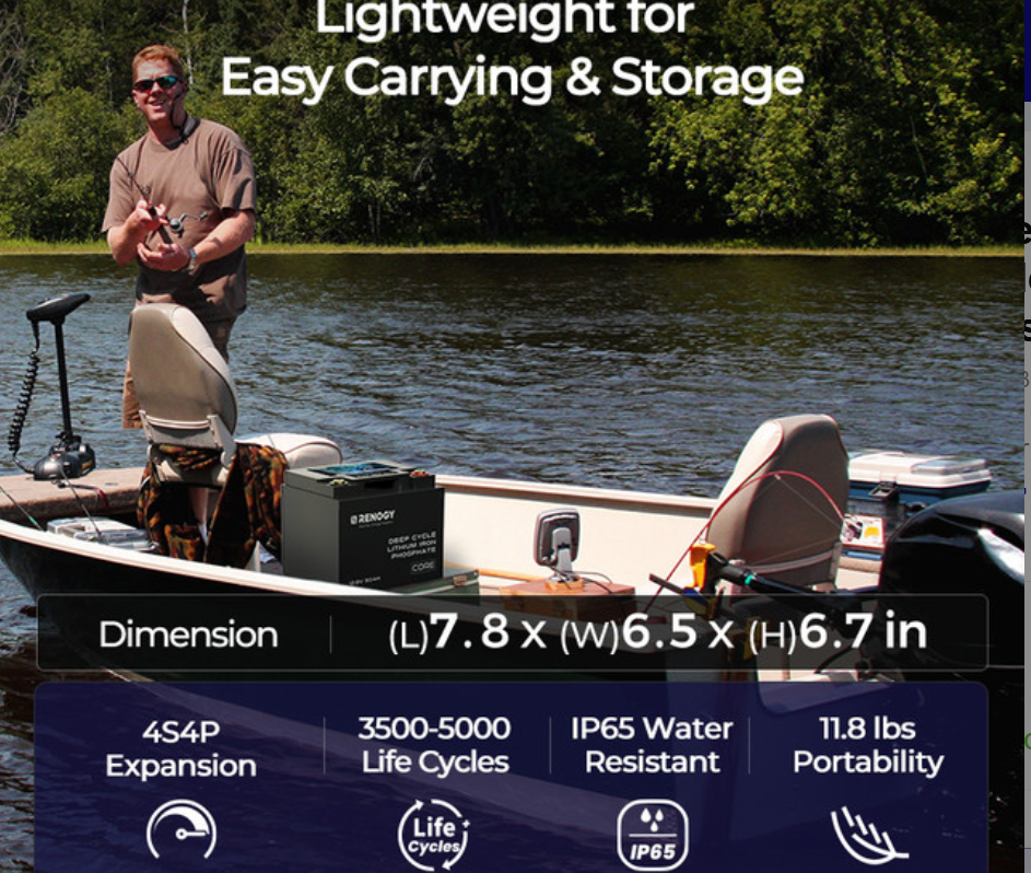 Core- 12V 50Ah Deep Cycle Lithium Iron Phosphate Battery-1