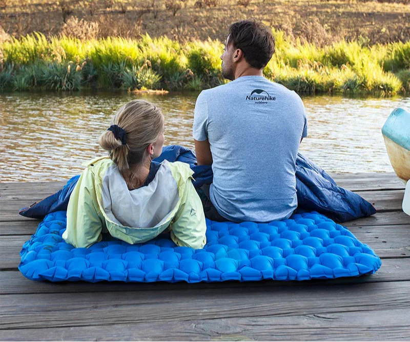 NNEOBA Double Air Mattress Inflatable Sleeping Pad Blue-1