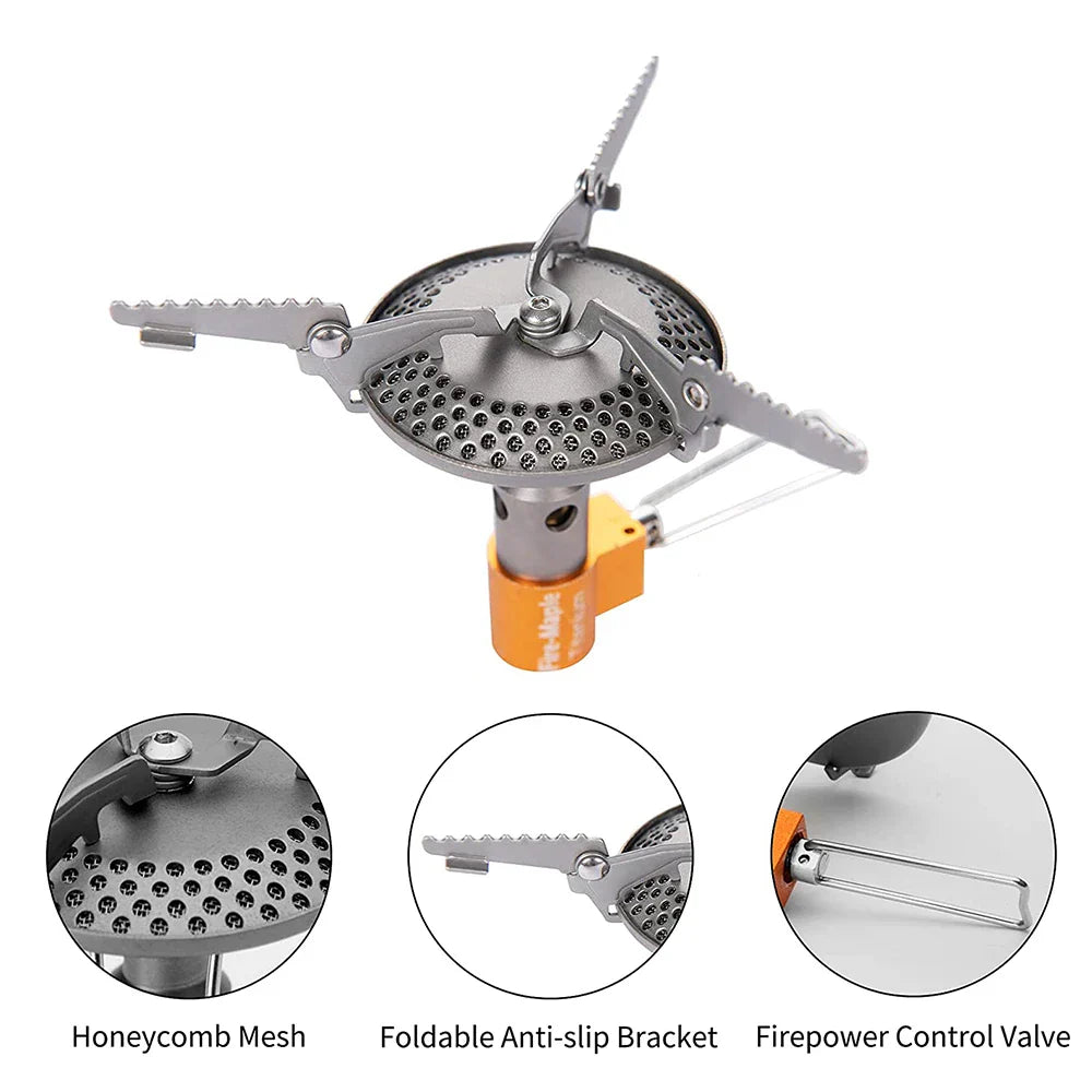 Mini Titanium Camping Stove Silver-2