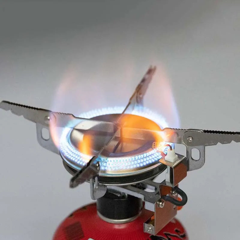 Ultralight Camping Gas Stove Head Silver-4