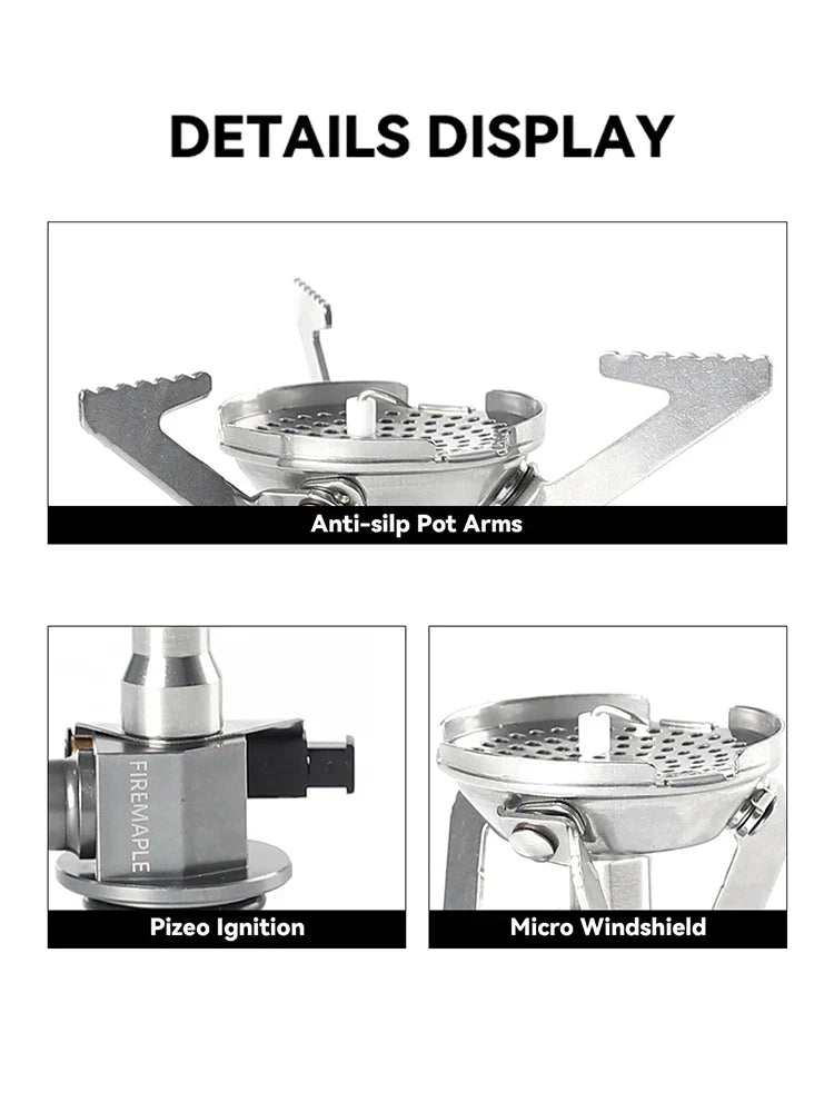 Pressure-Regulator Propane Camping Stove Silver-2