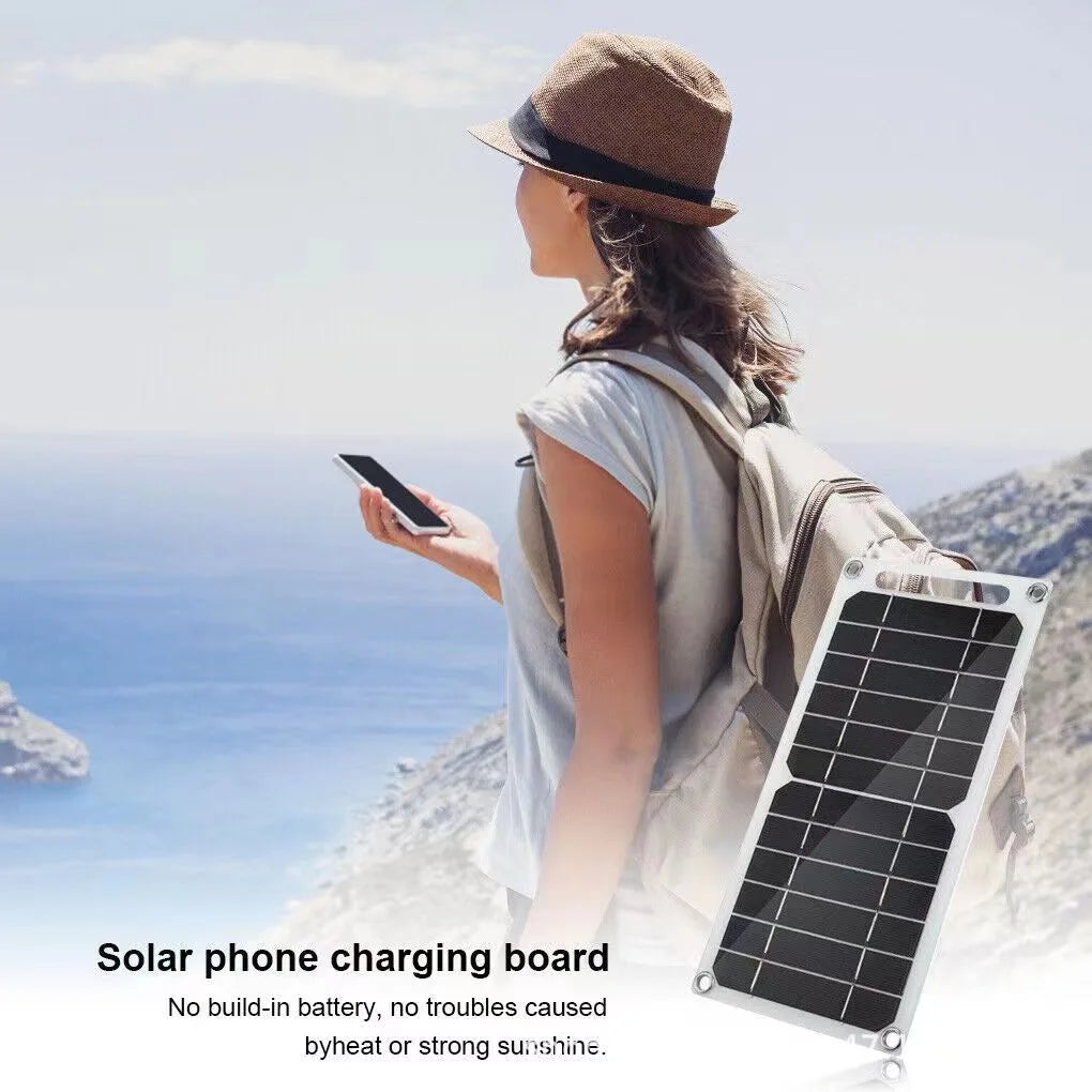 Solar Panel 30W  USB Type-C Waterproof Outdoor Hiking Camping Portable Battery Mobile Phone Charging Bank  Charging Panel  6.8V-3