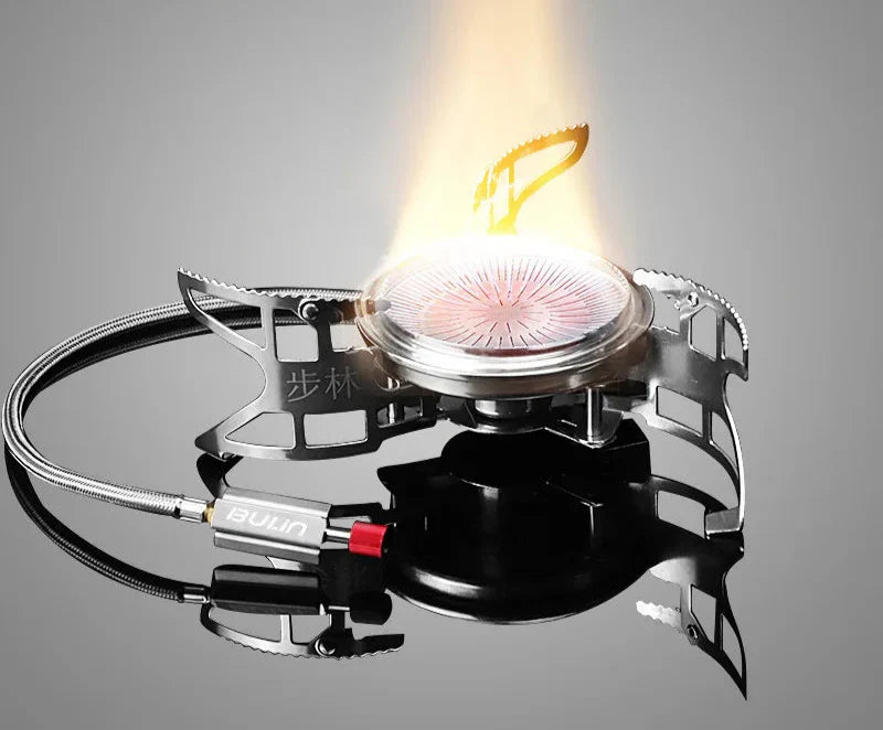 3800W Windproof Camping Gas Stove Silver-1