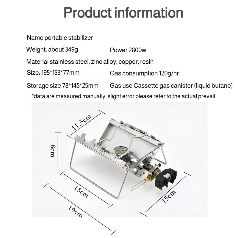 Camping Foldable Cartridge Stove Silver-4