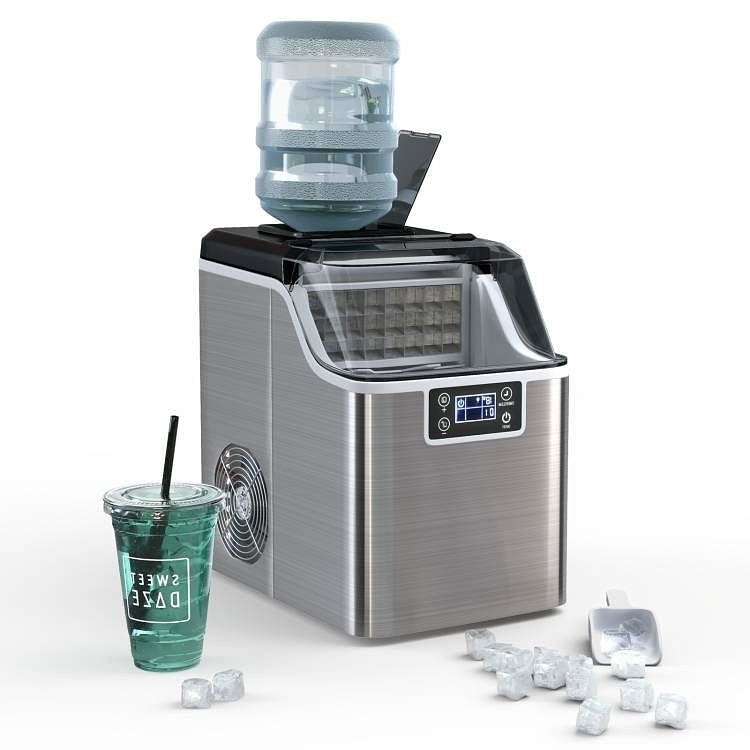Countertop Home Electric Ice Machine with Scoop - Water Bottle Not Included-0