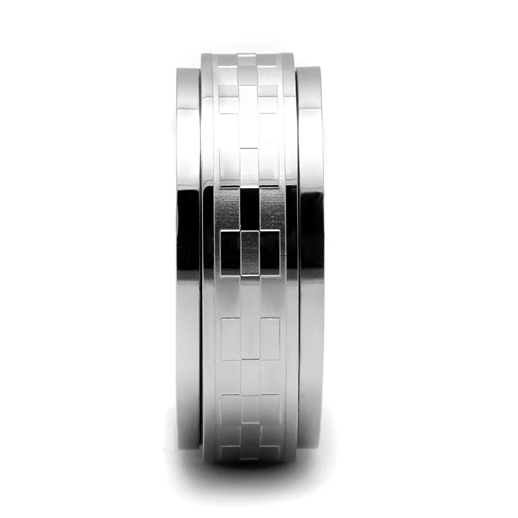 TK2942 - High polished (no plating) Stainless Steel Ring with No Stone-3