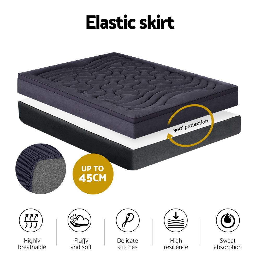 NNEDSZ Bedding Mattress Topper Pillowtop 3-Zone King-4