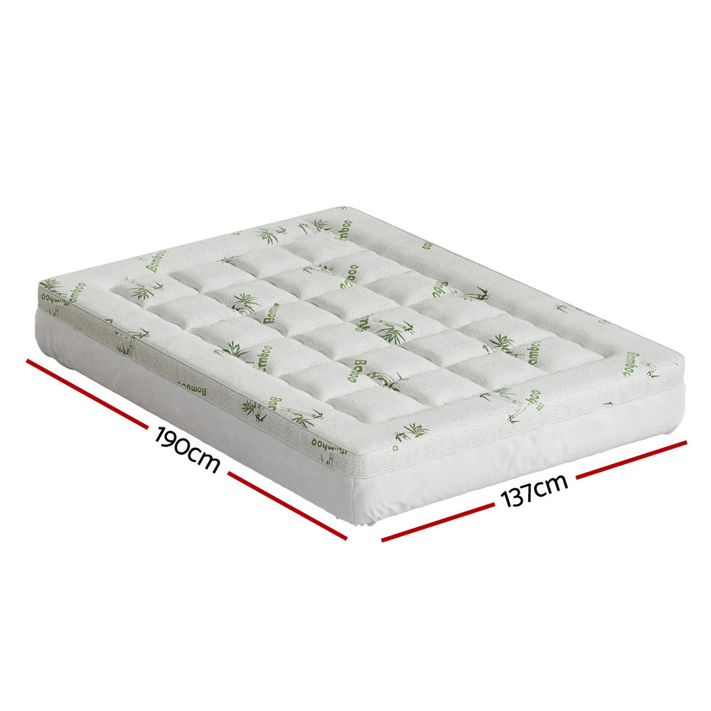 NNEDSZ Bedding Mattress Topper Pillowtop Bamboo 7.5cm Double-1