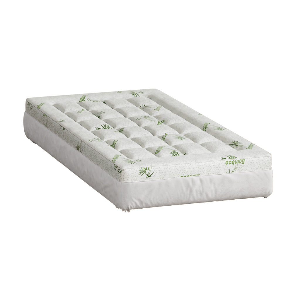NNEDSZ Bedding Mattress Topper Pillowtop Bamboo 7.5cm Single-0