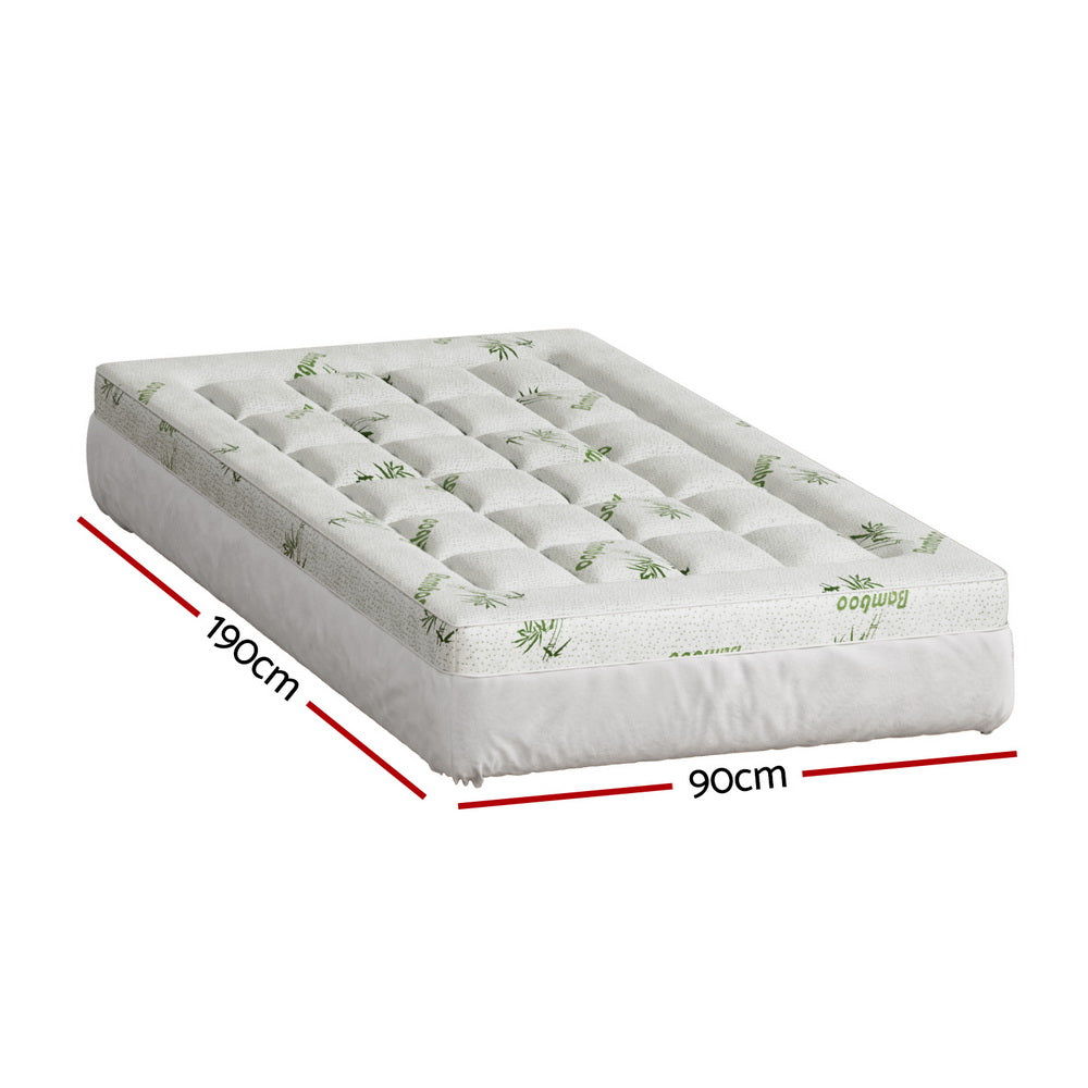 NNEDSZ Bedding Mattress Topper Pillowtop Bamboo 7.5cm Single-1