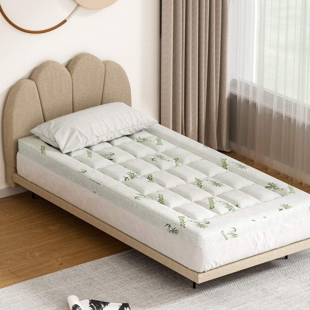 NNEDSZ Bedding Mattress Topper Pillowtop Bamboo 7.5cm Single-4