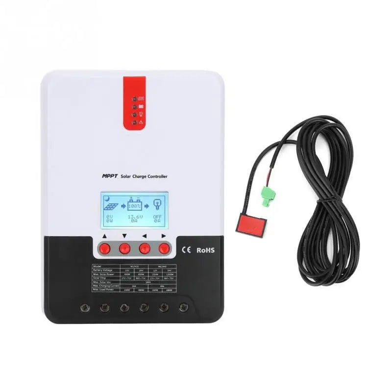MPPT 30A 40A Solar Charge Controller 12V 24V Auto LCD Display Solar Charger Lithium Lead Acid Gel AGM for Max 100V Solar Panel-4