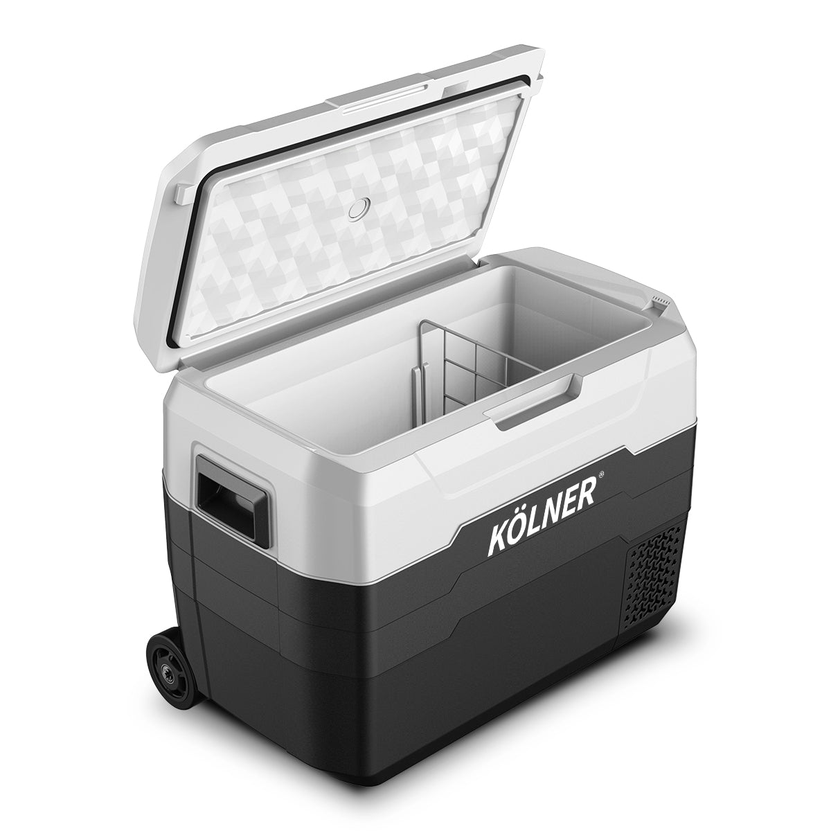 NNEDSZ Kolner 40l Fridge Freezer Cooler 12/24/240v Camping Portable Esky Refrigerator With Trolley - Black-2