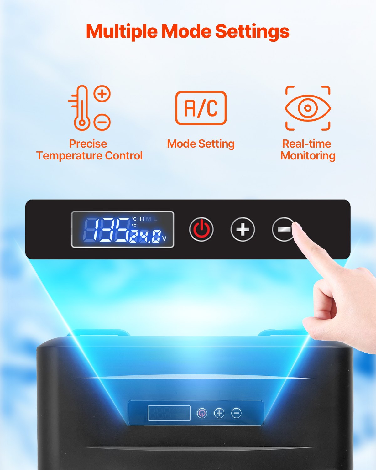 VEVOR Portable Car Refrigerator Freezer Compressor 20L Single Zone for Car Home-4