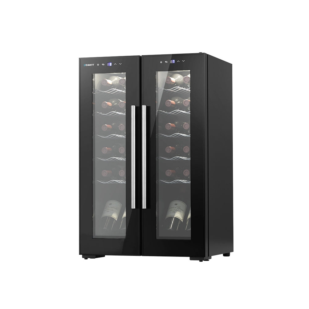 NNEDSZ Wine Cooler Fridge Dual Zone 24 Bottles-0