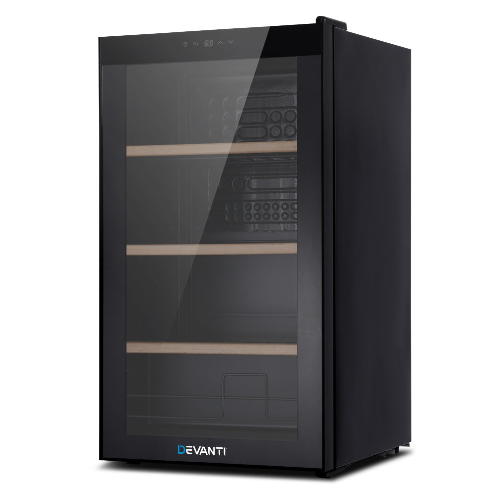 NNEDSZ 34 Bottles Wine Cooler Compressor Chiller Beverage Fridge-0