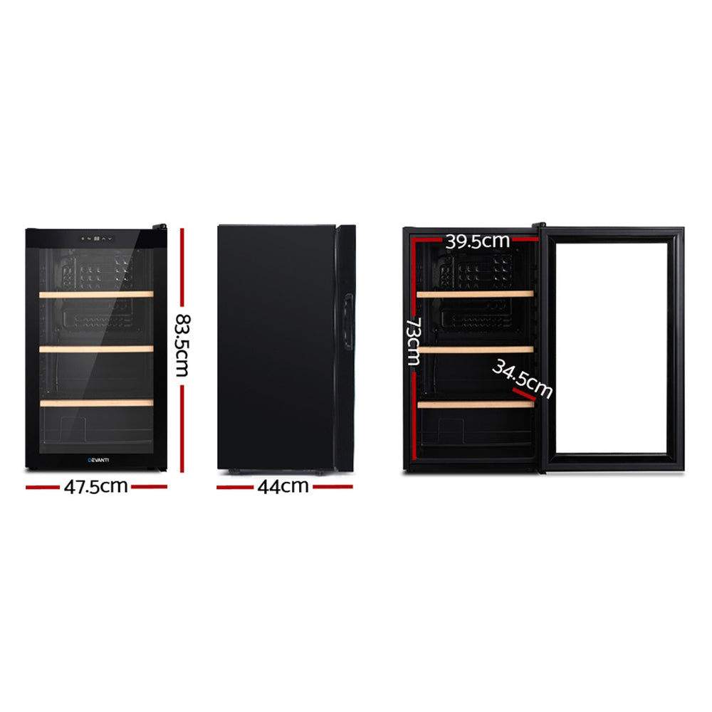 NNEDSZ 34 Bottles Wine Cooler Compressor Chiller Beverage Fridge-1