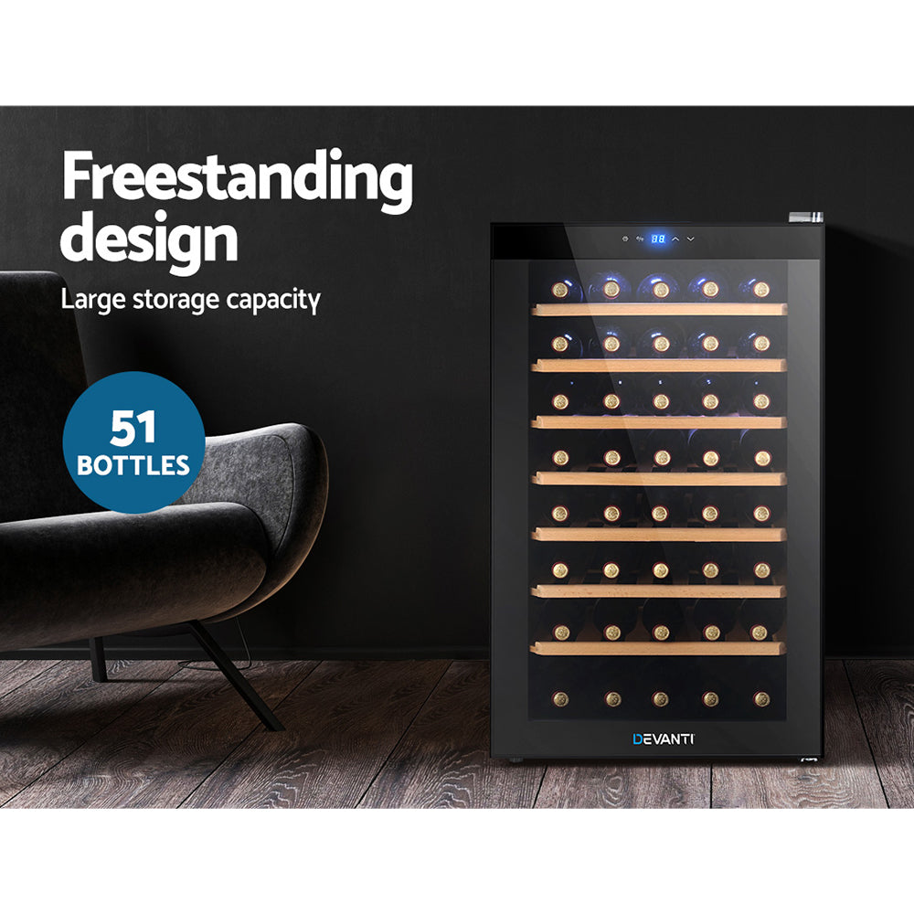 NNEDSZ Devanti Wine Fridge Cooler 51 Bottles-3