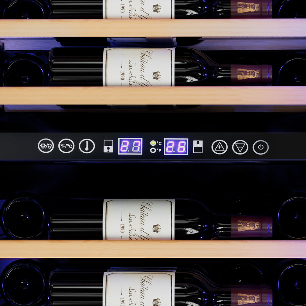 NNEDSZ Wine Cooler Fridge Dual Zone 128 Bottles-3