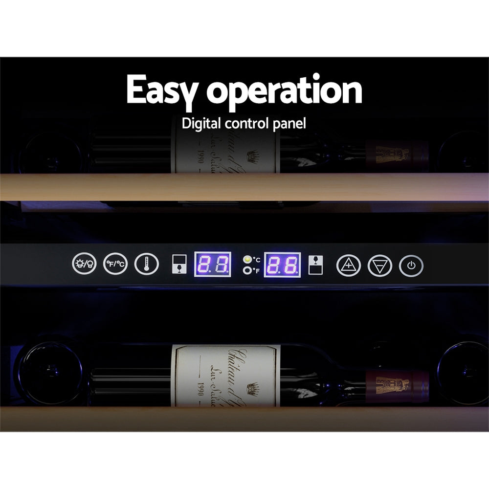 NNEDSZ Wine Cooler Fridge Dual Zone 128 Bottles-4