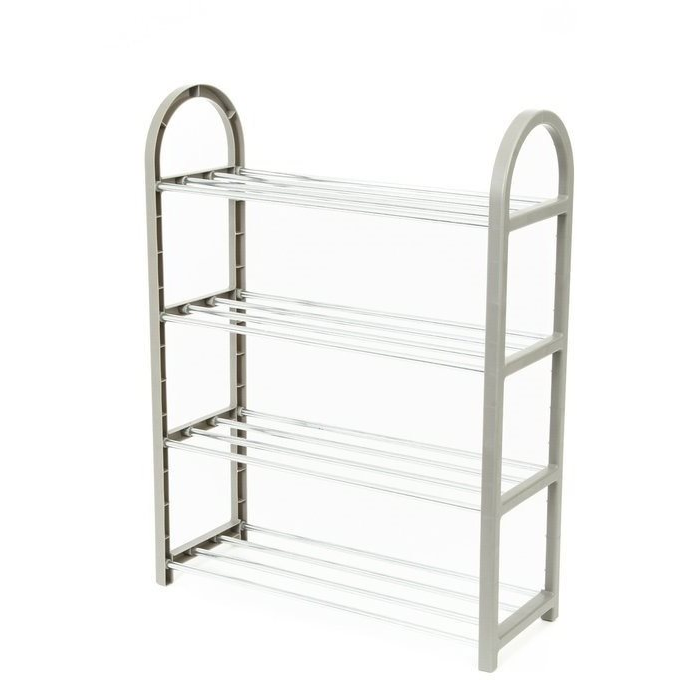 Compactor Poly RAN8940 nlgyszintes cipőtartó 12 pár cipőre, polipropilén - króm (3370910097221)-0