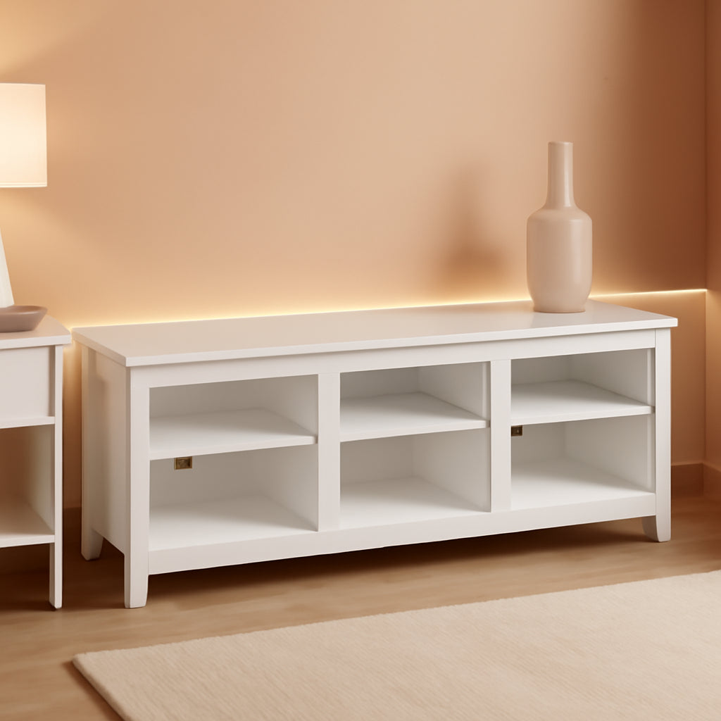 Jensen 65 Inch White Entertainment Center With TV Stand-0