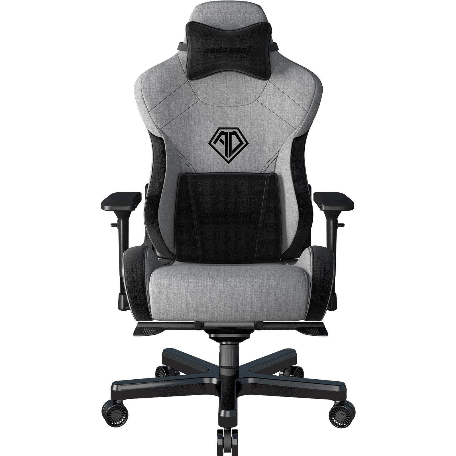 Fotel Anda Seat Fotel gamingowy materiałowy do biura T-Pro 2 szary XL Anda Seat obrotowy (AD12XLLA-01-GB-F)-0