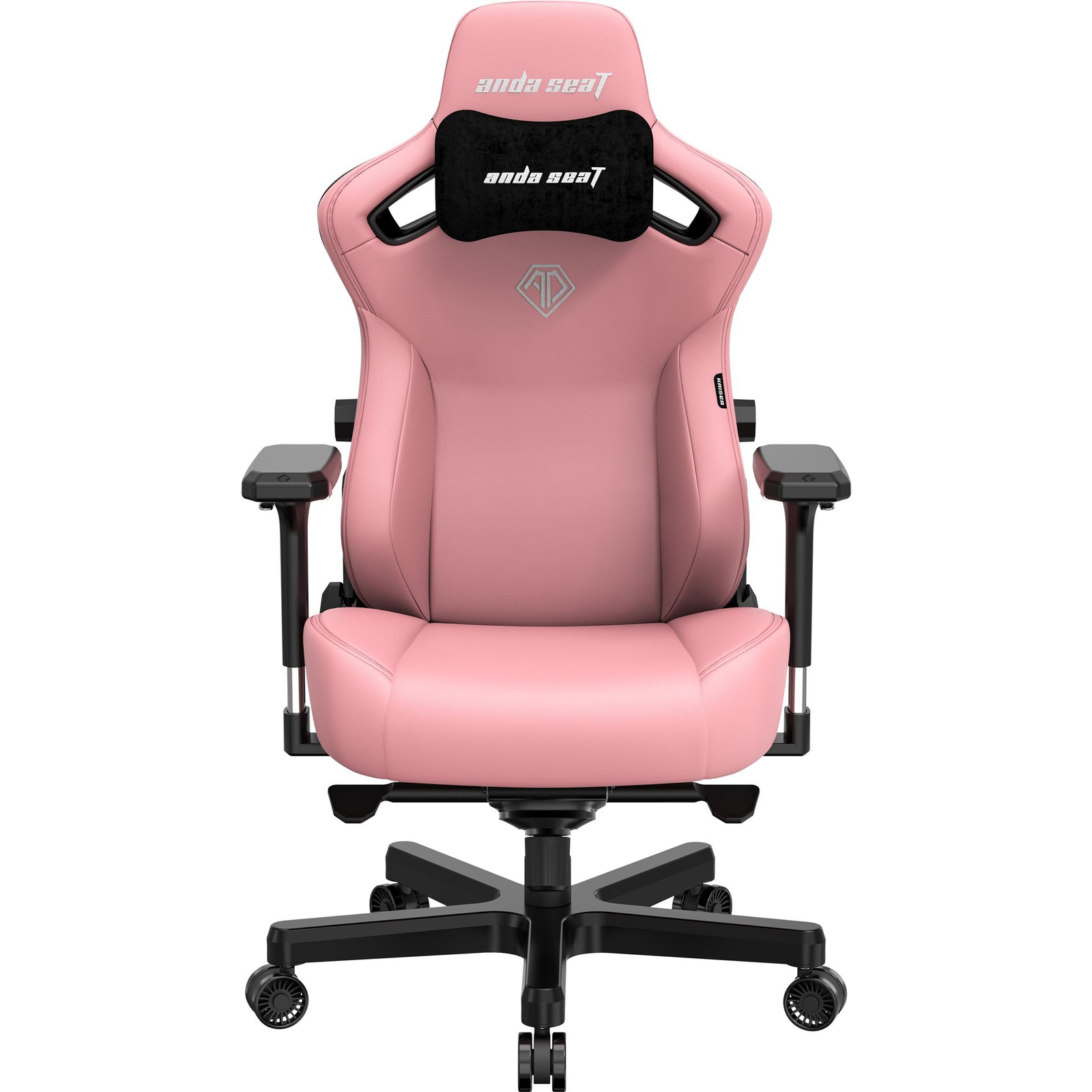Scaun gaming din piele Anda Seat Kaiser 3 XL roz rotativ (AD12YDC-XL-01-P-PV/C)-0