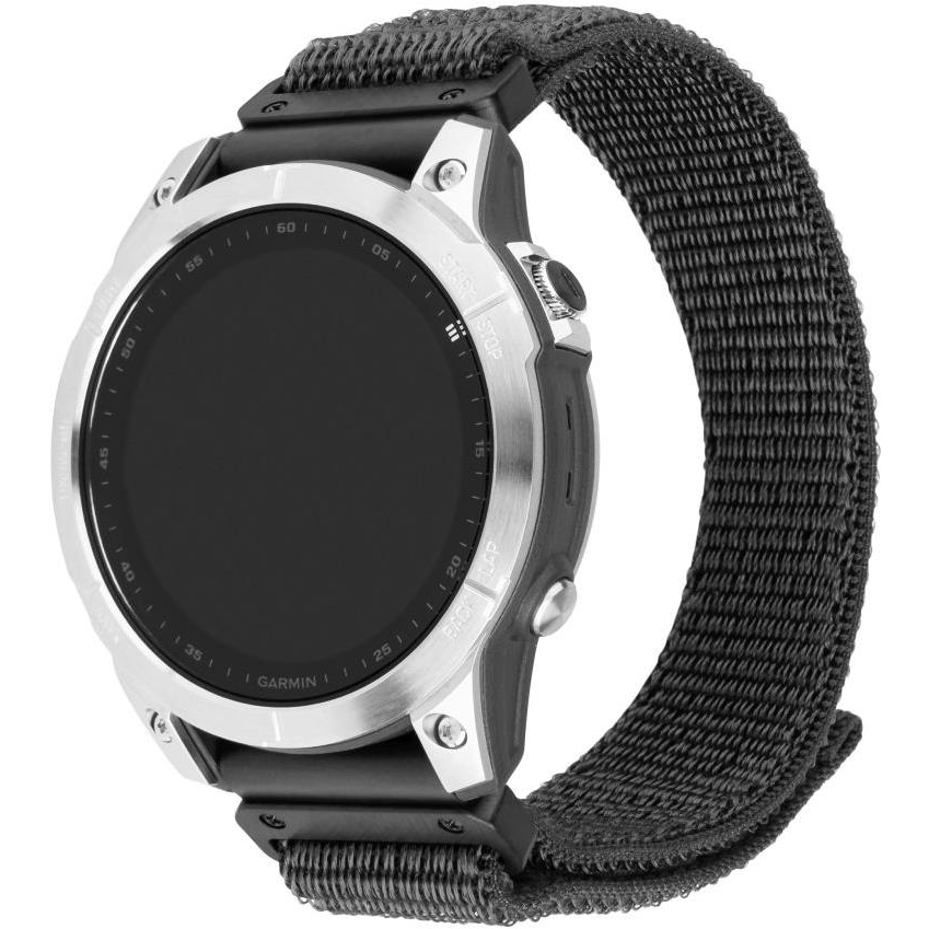 FIXED Nylon Sporty Strap Garmin QuickFit 26mm - sötétszürke (FIXNST2-QF26MM-GR)-0