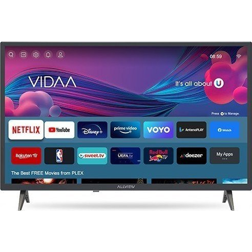 Allview 32IPLAY6000-H, 32", 81cm, 1366x768, 60Hz, HD, HDMI, WiFi, Okos, (E), Fekete LED TV" (32IPLAY6000-H)-0