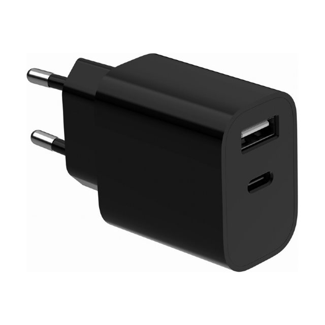 Univerzální nabíječka Gembird TA-UC-2AC12-01-BK s porty USB A+C (TA-UC-2AC12-01-BK)-0
