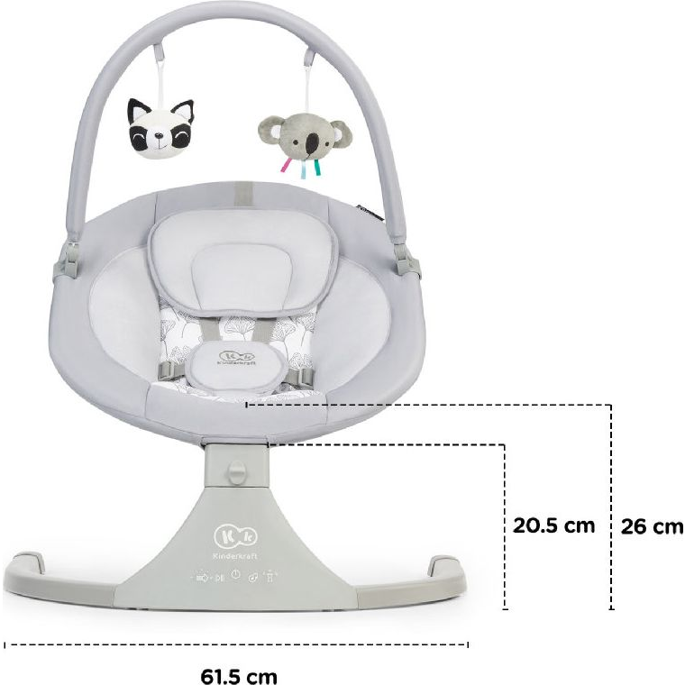 LEAGAN ELECTRIC KINDERKRAFT LULI, 2 IN 1, GREY (KKBLULIGRY0000)-0