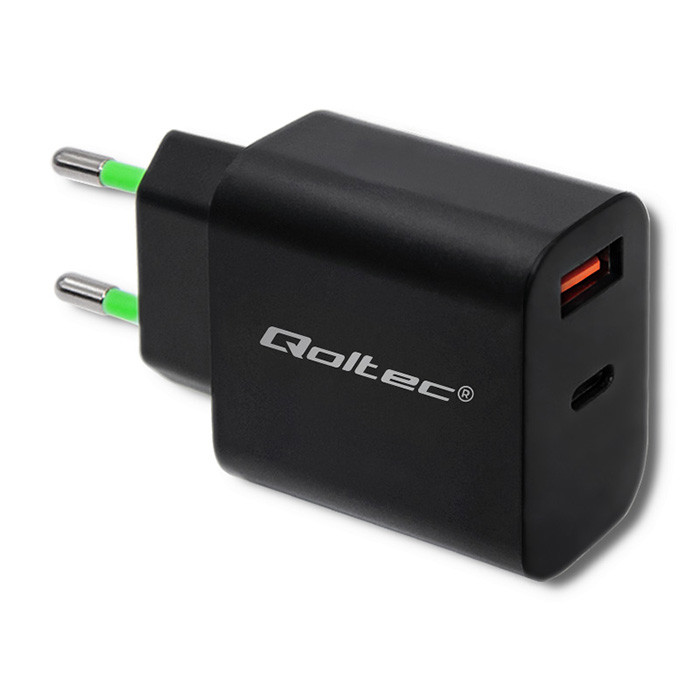 Nabíječka do sítě | 18W | 5-12V | 1.5-3A | USB typ C PD | USB QC 3.0 | (51713)-0