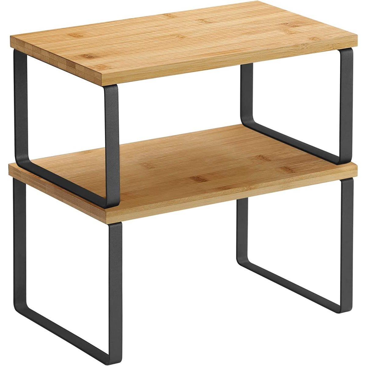 Vasagle Bambusz polc, 2 db, fekete (KCS02NB)-0