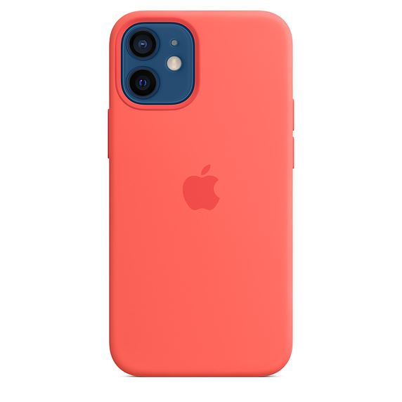 Husa de protectie Apple Silicone Case MagSafe pentru iPhone 12 mini, Pink Citrus (mhkp3zm/a)-0