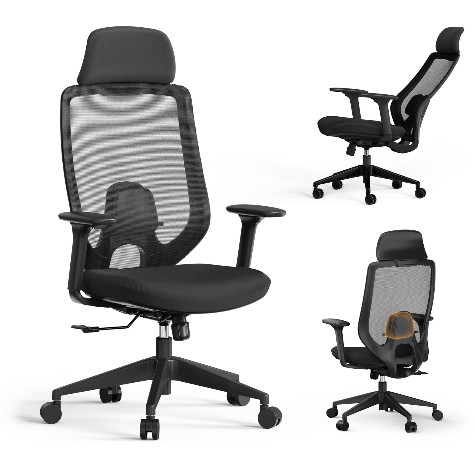 Krzesło biurowe SENSE7 Nakai Czarne (5902659848062)-0